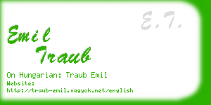 emil traub business card